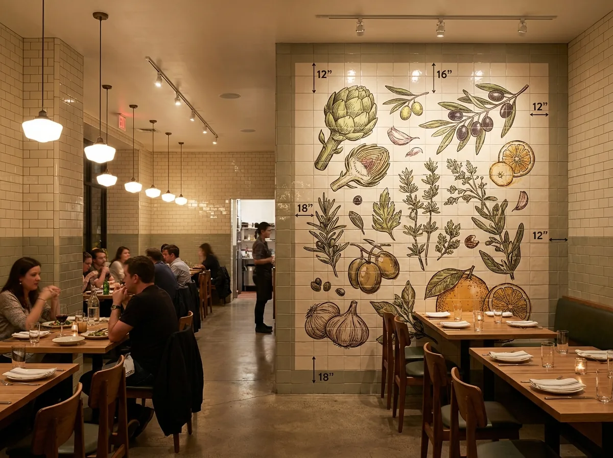 Restaurants wall print